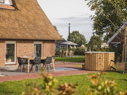 Cozy farmhouse with a decorative fireplace, close to nature