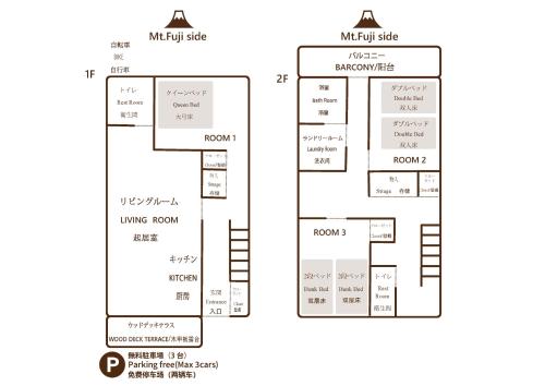 villa hanasaku 富士御殿場 アウトレットの見取り図または間取り図