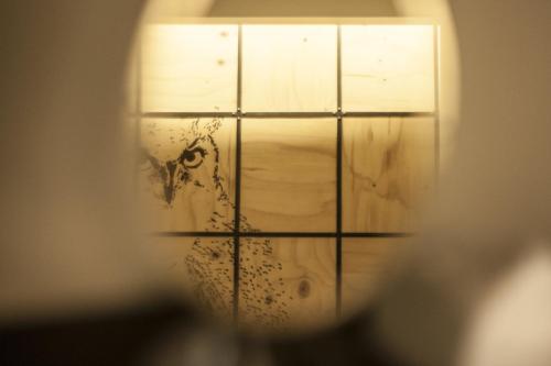 a lamp is seen through a window at 31page in Seoul