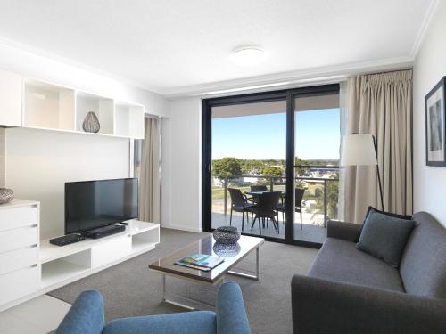 Un lugar para sentarse en Oaks Mackay Carlyle Suites