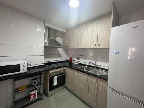Кухня або міні-кухня у Apartamentos Dos Torres Sindarin