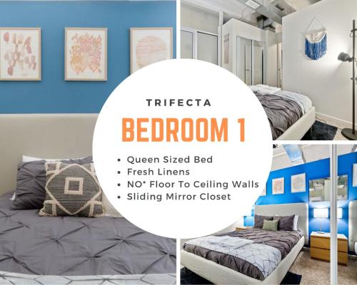 Cama o camas de una habitación en Trifecta 2BR Modern & Spacious Superhost