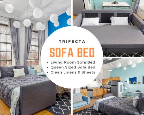 Cama o camas de una habitación en Trifecta 2BR Modern & Spacious Superhost