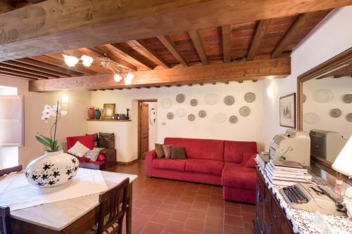 Ruang duduk di Villa D'Epoca Carniani
