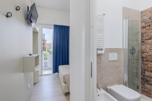 Koupelna v ubytování Hotel Madera