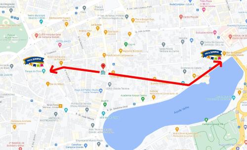 a map of the subway line in paris at Kitnet Arretada São João in Campina Grande