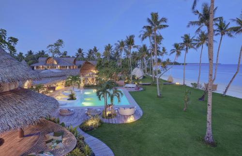 an aerial view of a resort with a swimming pool at Nay Palad Hideaway - All Inclusive Stay in General Luna