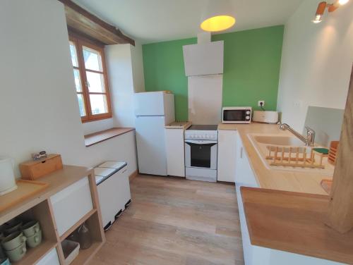 Dapur atau dapur kecil di Gîte de la Courtaudière