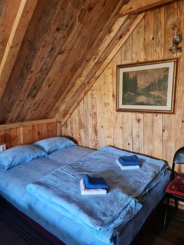 Postel nebo postele na pokoji v ubytování Weekend house in the Piva nature park