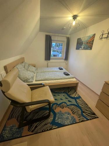 เตียงในห้องที่ #8 Doppelzimmer mit Gemeinschaftsbad