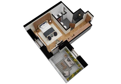 a rendering of a floor plan at Casa Baglioni Milan - The Leading Hotels of the World in Milan