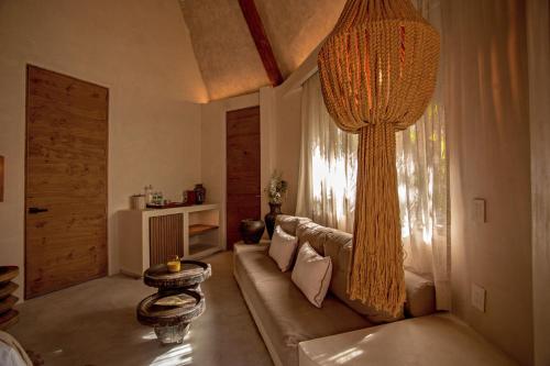 Hotel Muaré Tulum Wellness and Spa的休息区