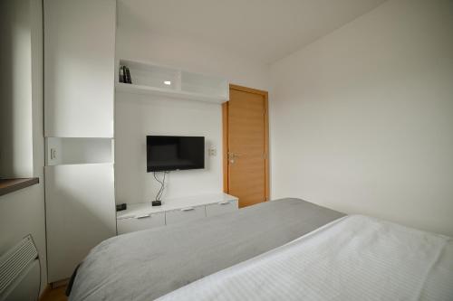 a bedroom with a bed and a flat screen tv at Aria Club Wellness&Spa Zlatibor in Zlatibor