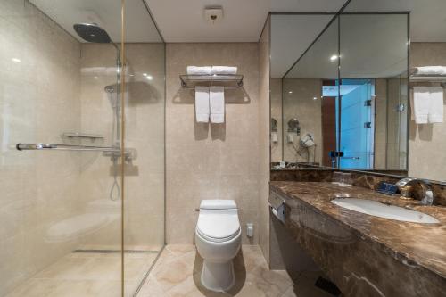 Koupelna v ubytování Hotel Maremons
