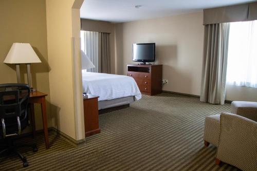a hotel room with a bed and a television at Holiday Inn Express Walla Walla by IHG in Walla Walla