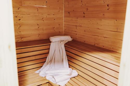 a small sauna with a pillar in the middle at MY HOME ADDL in Štrigova