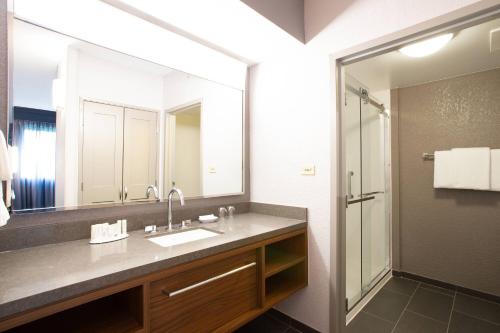 a bathroom with a sink and a mirror at Courtyard Orlando Altamonte Springs Maitland in Orlando