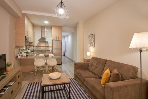Χώρος καθιστικού στο Apartamentos Los Arroyos