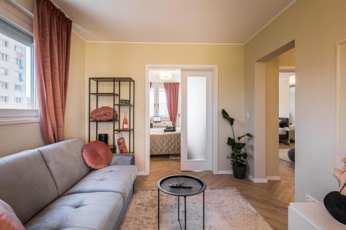 Χώρος καθιστικού στο Stock Room apartman