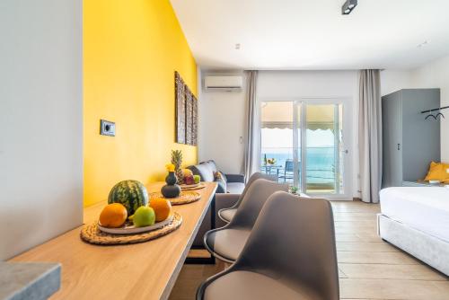 Posezení v ubytování Luxury SeaSide Suites