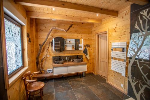 Dapur atau dapur kecil di Chalet : le moulin du sagard