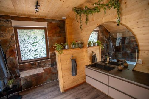 Dapur atau dapur kecil di Chalet : le moulin du sagard