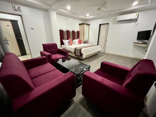 Posezení v ubytování Hotel Jeet Paradise