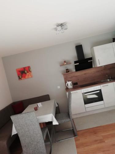 Kuchyň nebo kuchyňský kout v ubytování Apart Studio Bergdiamant