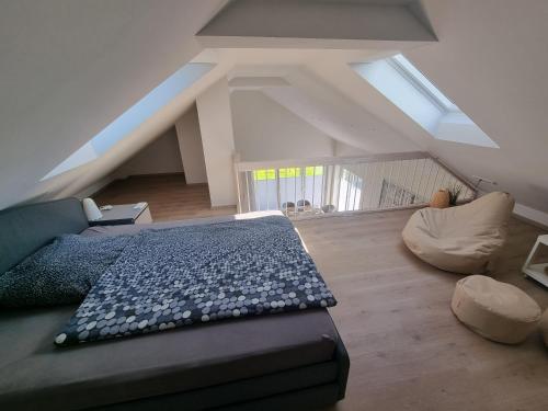 Posezení v ubytování Ferienhaus am Bernsteinsee