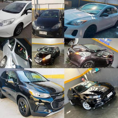 a group of four pictures of different cars at Le Prince Arica in Arica