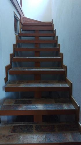 a set of stairs in a building at Finca La Tobita Eco Hotel in Toca