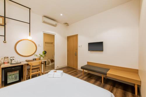 Letto o letti in una camera di Thanh Mai Hotel
