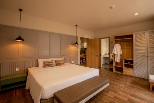 Letto o letti in una camera di Thanh Mai Hotel