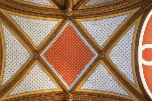 a close up of the ceiling of a building at W Budapest in Budapest