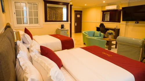 Televisyen dan/atau pusat hiburan di Zimansky Hotel