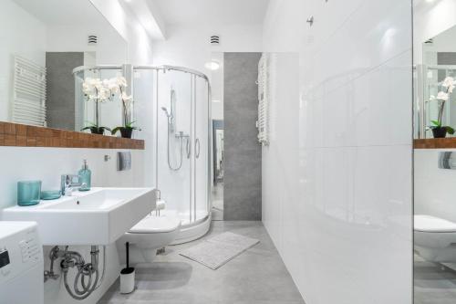 Koupelna v ubytování Old Town Spot