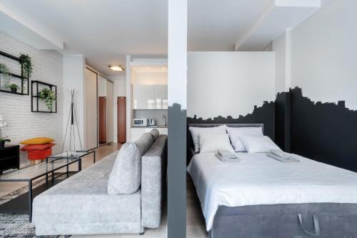 Postel nebo postele na pokoji v ubytování Old Town Spot