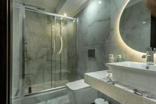 Koupelna v ubytování B2 deluxe apartments