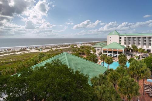 an aerial view of the resort and the beach at The Westin Hilton Head Island Resort & Spa in Hilton Head Island