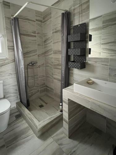 Koupelna v ubytování DOBRINO TRADIZIO Peloponnese Villa
