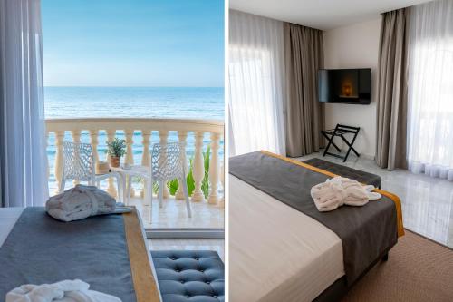 Postel nebo postele na pokoji v ubytování URH Sitges Playa