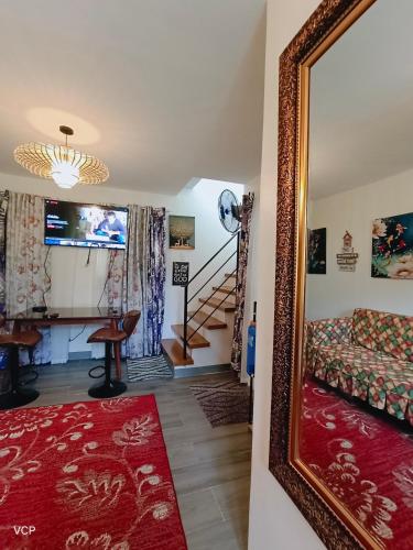 Ένα ή περισσότερα κρεβάτια σε δωμάτιο στο San Pablo laguna staycation