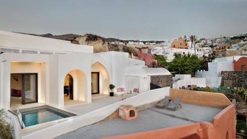 a villa with a view of the city at Artium Villa with Outdoor Pool hosted by K&K in Foinikiá