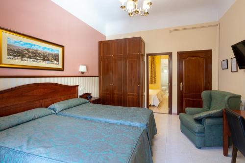 Телевизор и/или развлекательный центр в Hotel de Camprodón
