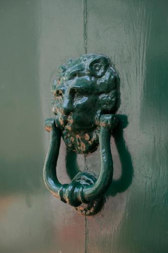a bronze door knob with a lion head on it at Le Antiche Repubbliche Marinare in Amalfi