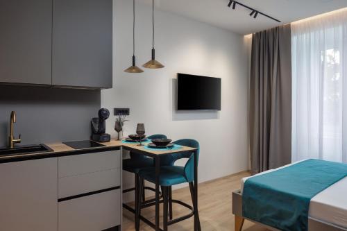 Ένα ή περισσότερα κρεβάτια σε δωμάτιο στο Apartment Wave