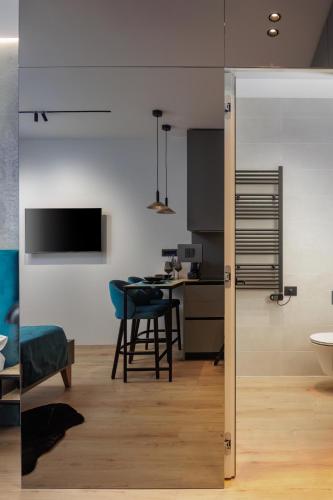 Μια τηλεόραση ή/και κέντρο ψυχαγωγίας στο Apartment Wave