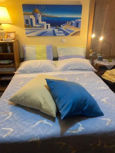 Πηνελόπη Apartment 3-bed flatにあるベッド