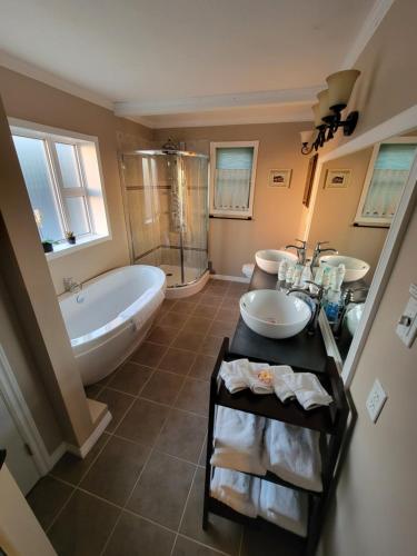 Bilik mandi di Bluejay Suites B&B