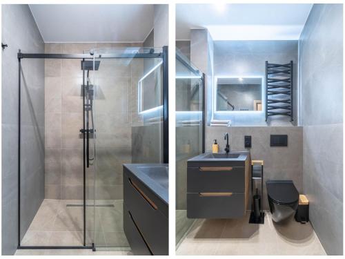 Apartments Posnania PARKING samodzielne zameldowanie 24h tesisinde bir banyo